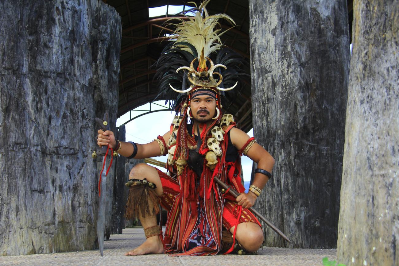 Gerard Tiwow in Minahasa traditional attire.