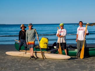 Hickory, Freddie, Niel, and Ryan at Nahant Beach. Photo taken by Grounds Crew