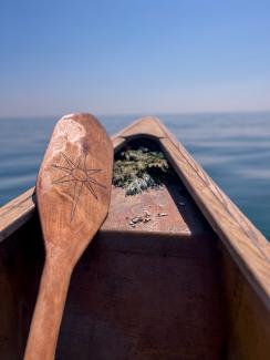 View of The Atlantic Ocean from the Paddling out of the Boston Harbor Photo by Chenae Bullock